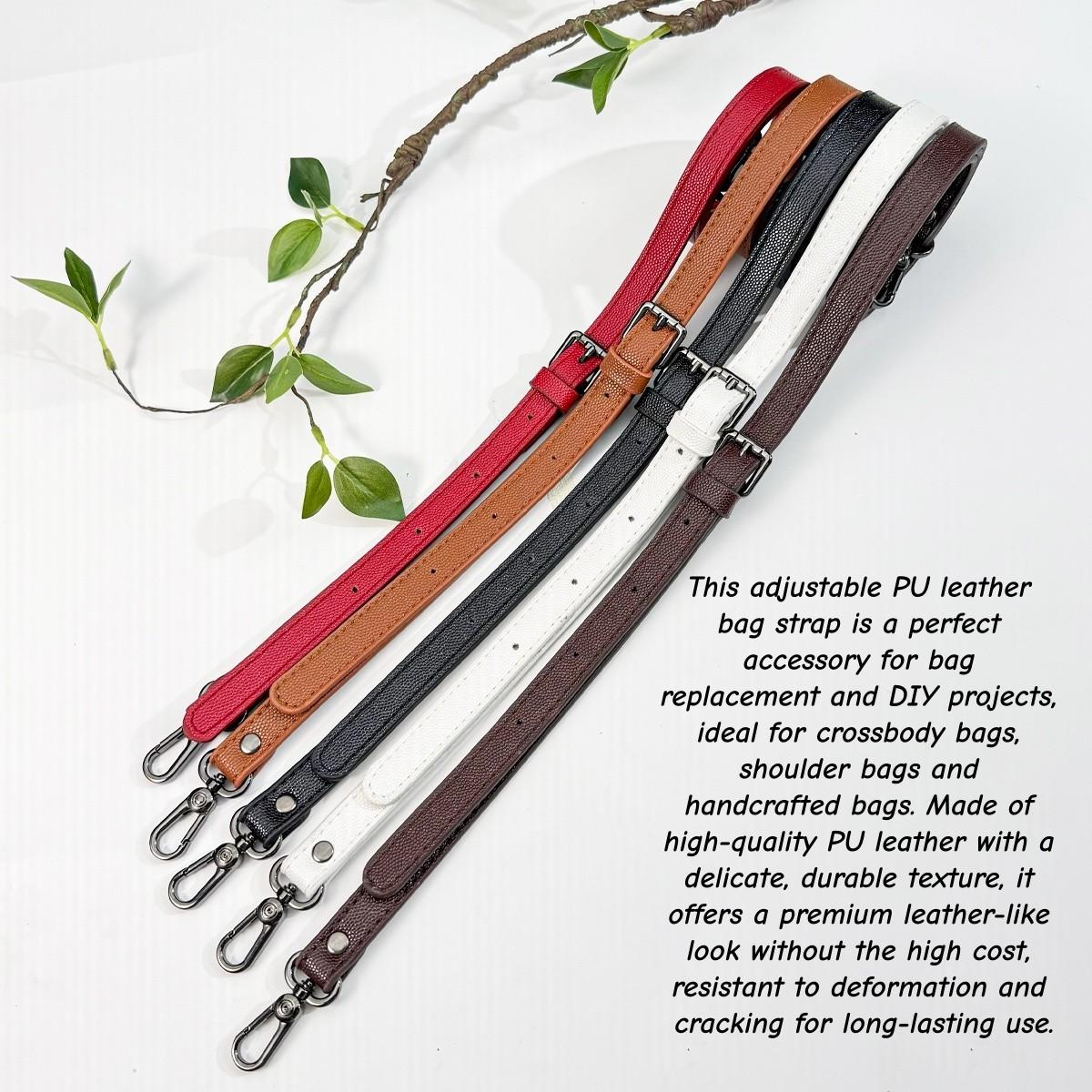 1pc Adjustable Retractable PU Leather Crossbody Bag Strap with PU Shoulder Strap Suitable for Handbags, Purses, Totes - Multi-Color Replacement Strap, Durable Retractable Strap for &, Bag Modification Accessory, DIY Wallet Making