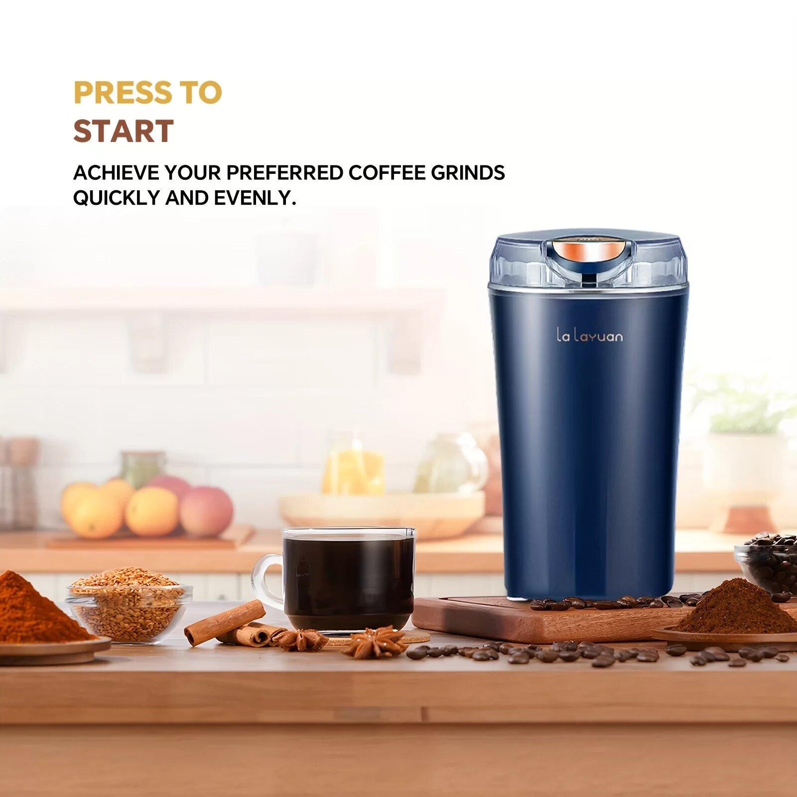 Electric coffee grinder, fast grind coffee beans, nuts, spices, beans and more. Multi-function grinding tool, portable small grinder, meet your needs, ultra-fine powder food processing mill and mixer grinder.