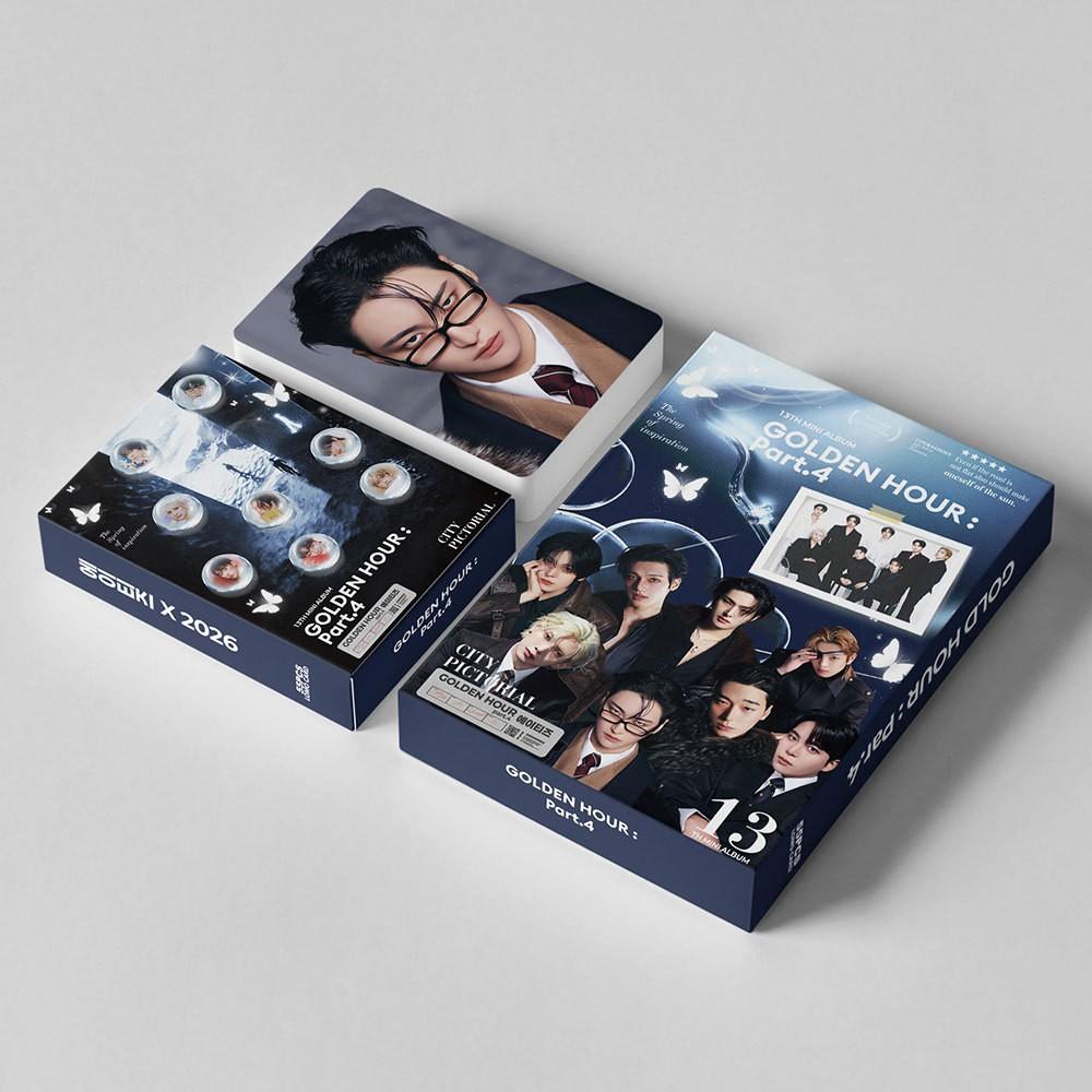 2026 New 55-Piece Boxed Small Cards, K-Pop Boy Group Idol Merchandise, High-Quality Photo Decorative Collectible Support Cards