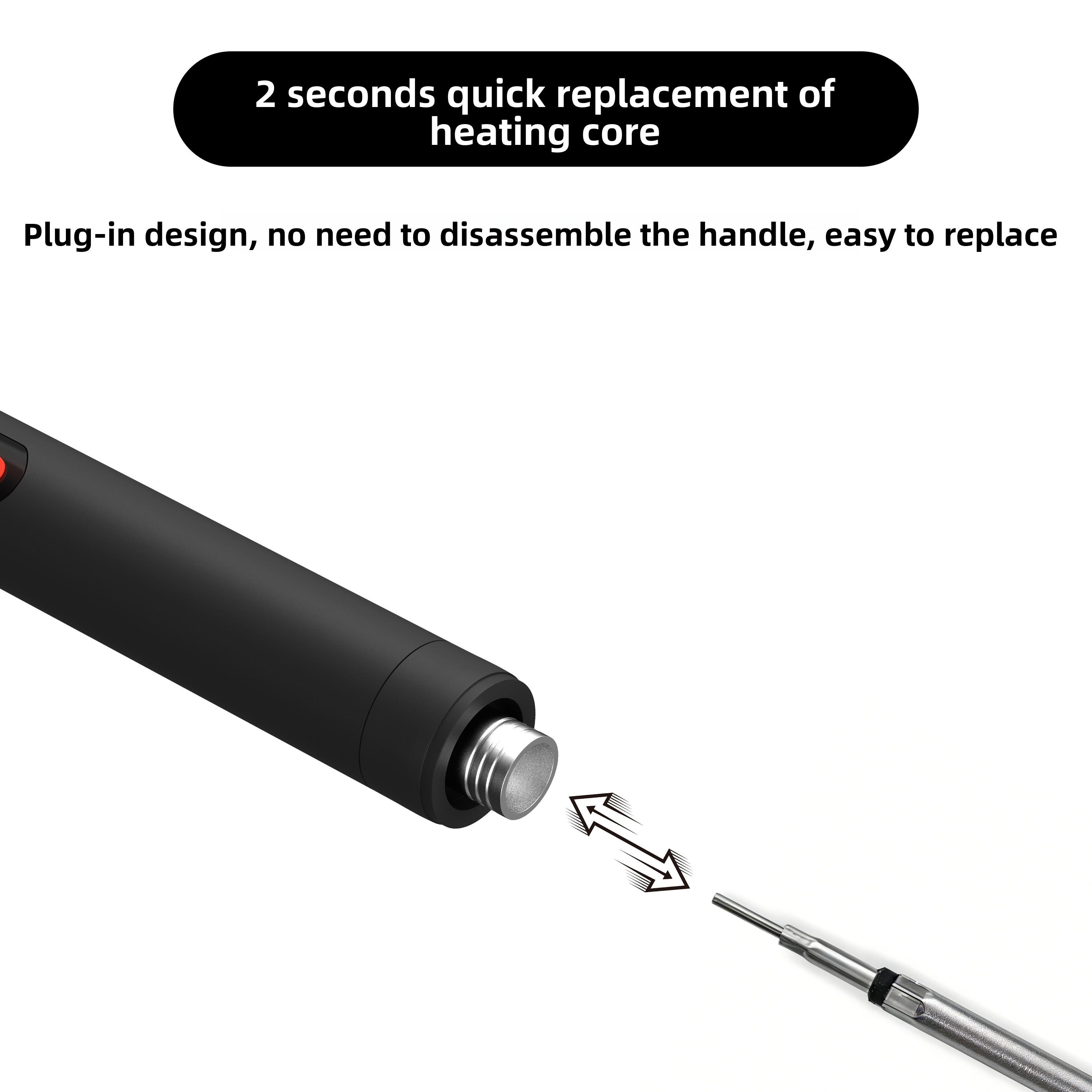 Mini Wireless Soldering Iron Set, USB Rechargeable Portable Cordless Solder Gun, LCD Display Adjustable Temperature, Home Appliance Repair DIY Tool