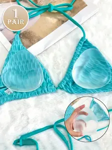 1 Pair Transparent Silicone Push-up Pads, Reusable Soft Breast Cups For Bras, Swimwear And Bikinis Designed To Lift And Enhance Bust, Made Of Washable Silicone Material, Bra Accessories For Evening Gowns And Party Outfits