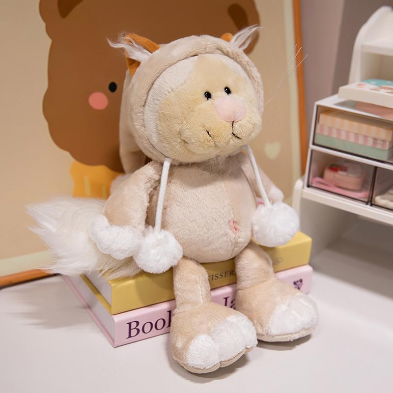 Super Cute Gorilla Wolf Leopard Cat Plush Toy Cartoon Soft Animal Baby Doll Hug Pillow Room Decoration Birthday Christmas Gifts