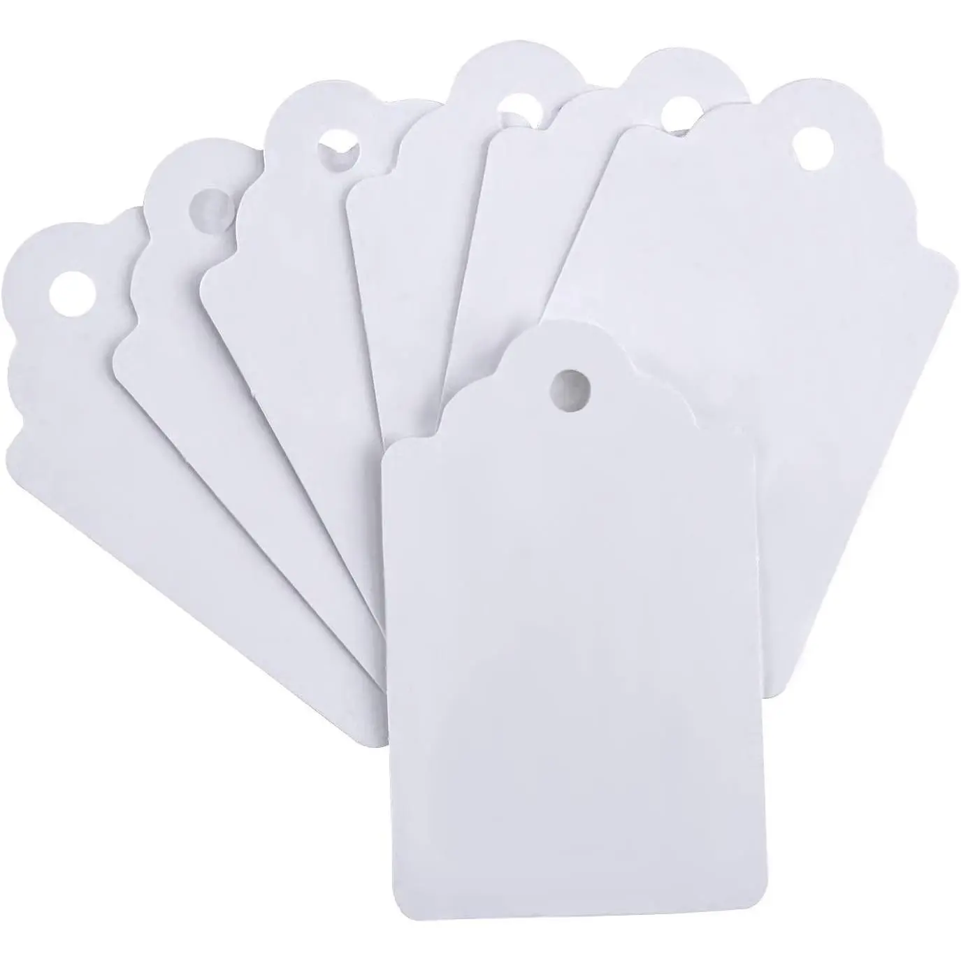 1000 Pack White Unstrung Price Tags for Tagging Gun, 1.75" x 1.093" Marking Labels for Merchandise, Jewelry, Clothing, Shoes, Yard Sale & Garage SuppliesGift