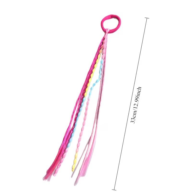 Girls' Hair Accessories Set, Multicolor Braided Ponytail Holders, Sweet Cool Boxing Braid Rubber Bands, High Tail Bean Bun Headbands