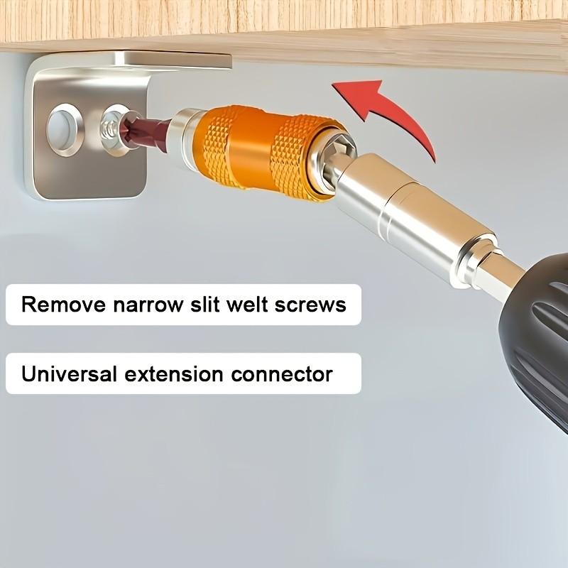 1pc 1/4" Hex Magnetic Ring Replaceable Screwdriver Bits, Drill Hand Tools, Quick Change Holder, Power Drill Socket Adapter Set, High Quality Tough Impact Socket Adapter