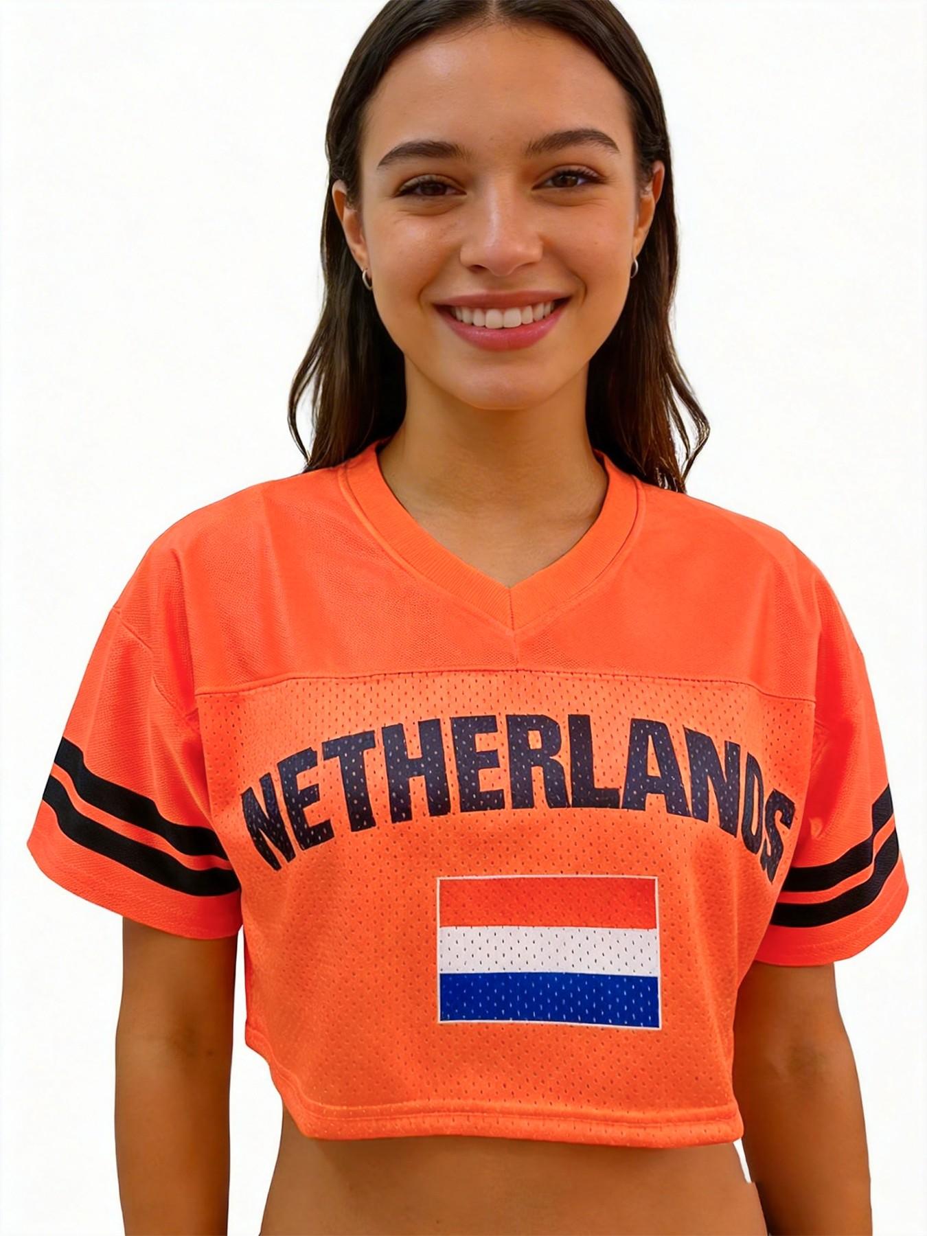 Women's Germany/Brazil/USA/Argentina/France/South Korea/South Africa/Netherlands/Mexico/Portugal/Japan/Uruguay/Spain/Italy/England Soccer Jersey | 2026 World Cup Country Crop Top | Football Fan Game Day Shirt