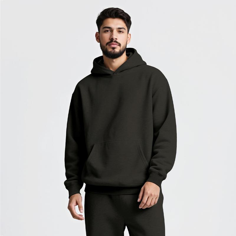 GINGTTO Men's Pullover Sweatshirt Hoodie Casual Unisex Oversized Solid Loose Fit Comfy Streetwear