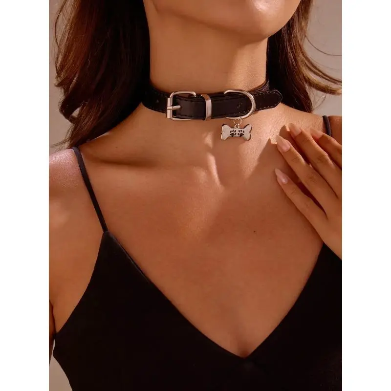 1Pc Punk Gothic Geometric Choker Necklace For Women Trendy Statement Pendant Accessory Ideal Halloween Festival All Seasons Fashion Jewelry
