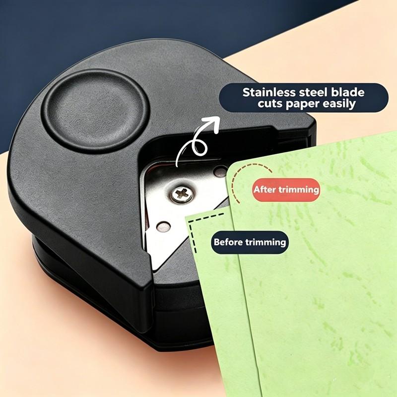 DIY Round Corner Cutter R4, Manual Photo Paper Card Trimmer, Right Angle Sharp Rounded Edge Trimmer, Craft Cutting Tool, Office Cutting Supply