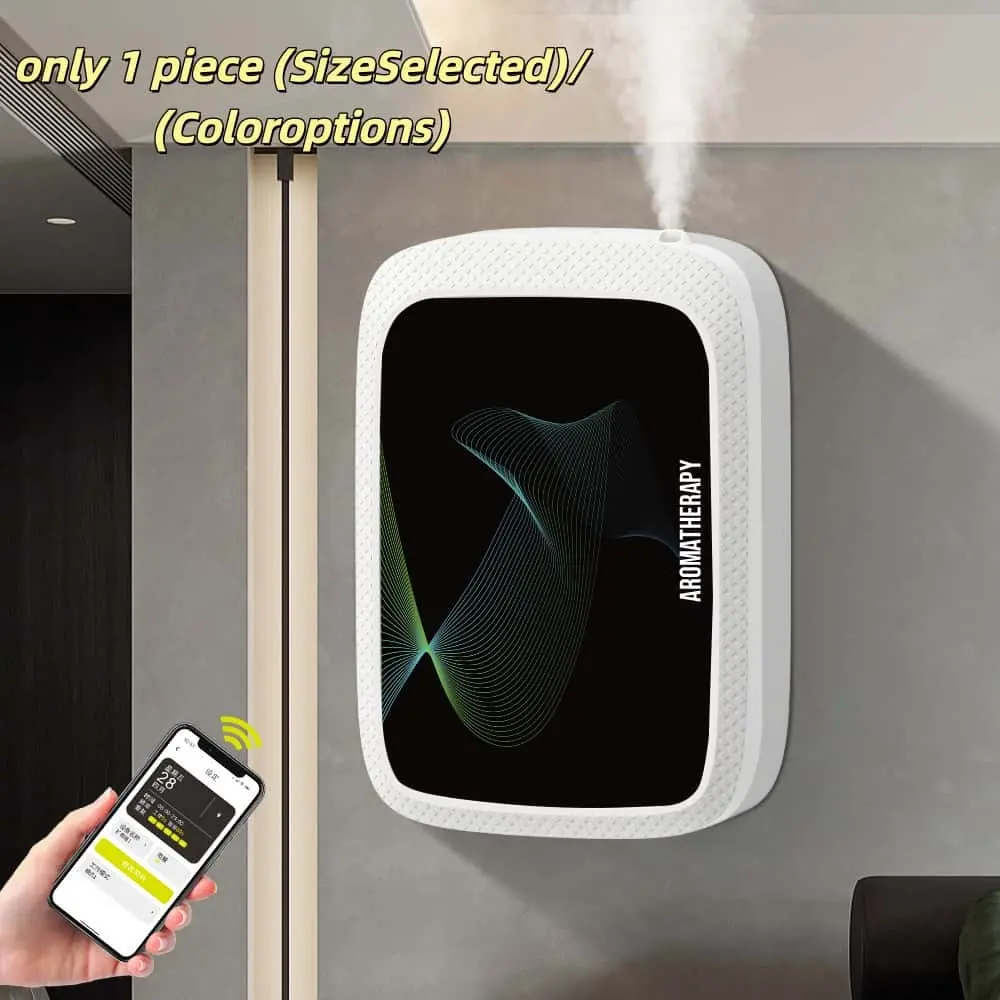 Smart Bluetooth-compatible Aroma Diffuser, 500ML Large Capacity, Ultra-Thin 5.3cm, Wall Mounted & Tabletop, Low Noise, Fragrance Machine /