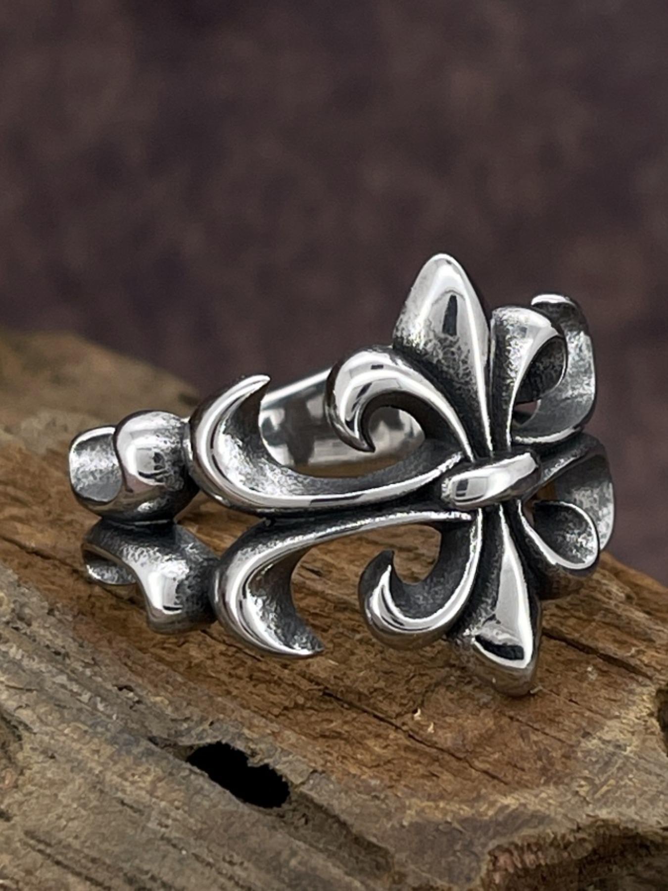 Flower Design, Fashion Accessories for Both Men & Women, Trendy All-match & Exquisite Jewelry for Birthday Gift, Punk Style Ring