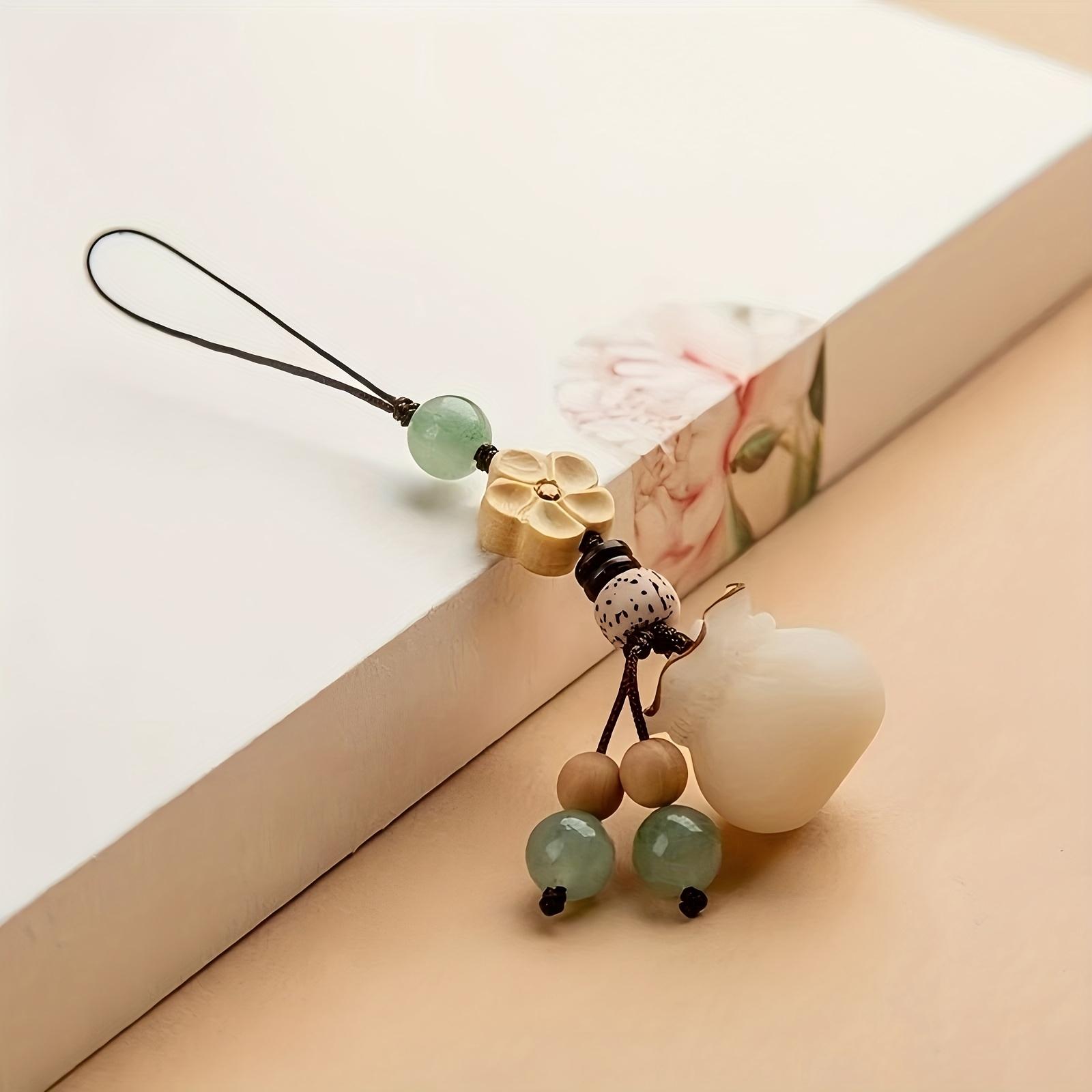 2pcs/Blessed Money Bag Phone Chain Pendant Lanyard Handmade Buddha Engraved Lucky Gift Wealth Bag