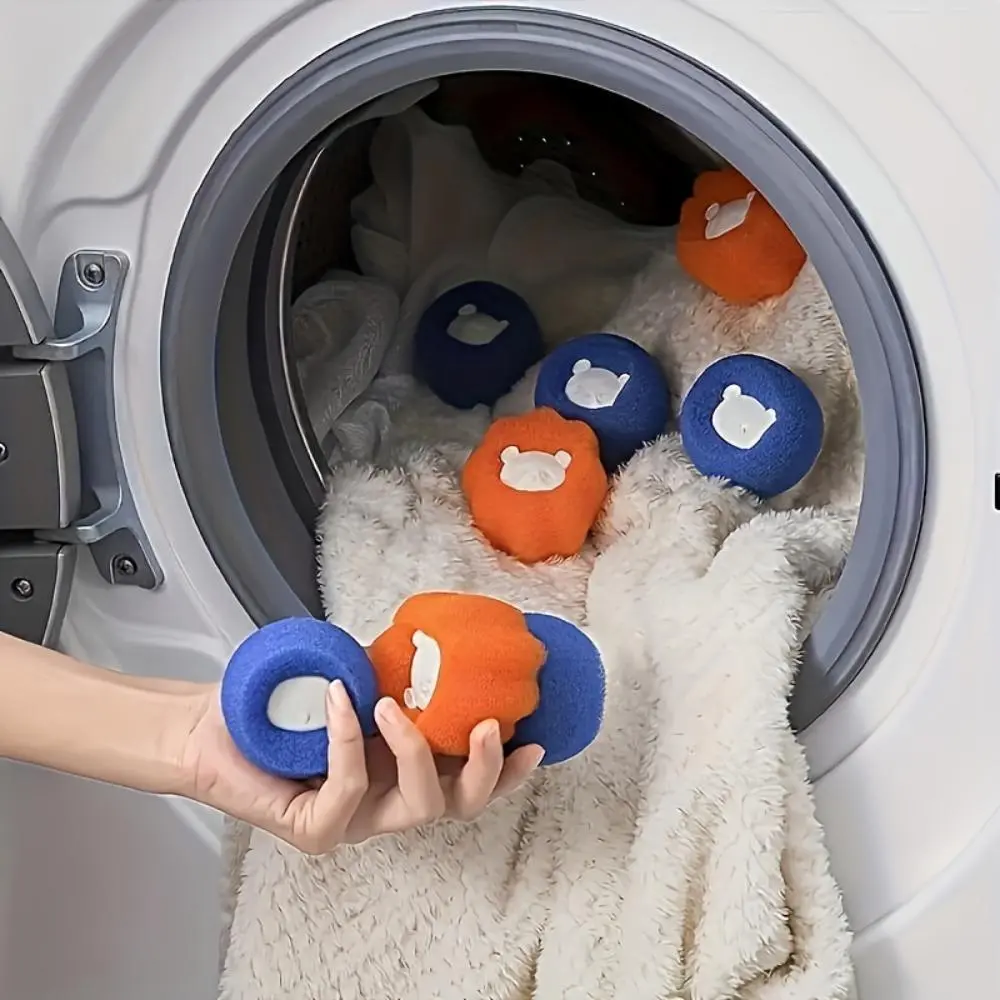 4/8/12 Pet Hair Removal Laundry Balls - Saving Time and Effort, Reducing Wrinkles, with Random Colors. No Electricity Required. Durable Polycarbonate Material, Suitable for Delicate and Strong Washing. Laundry Room Accessories, Lively Design, Smooth Surfa