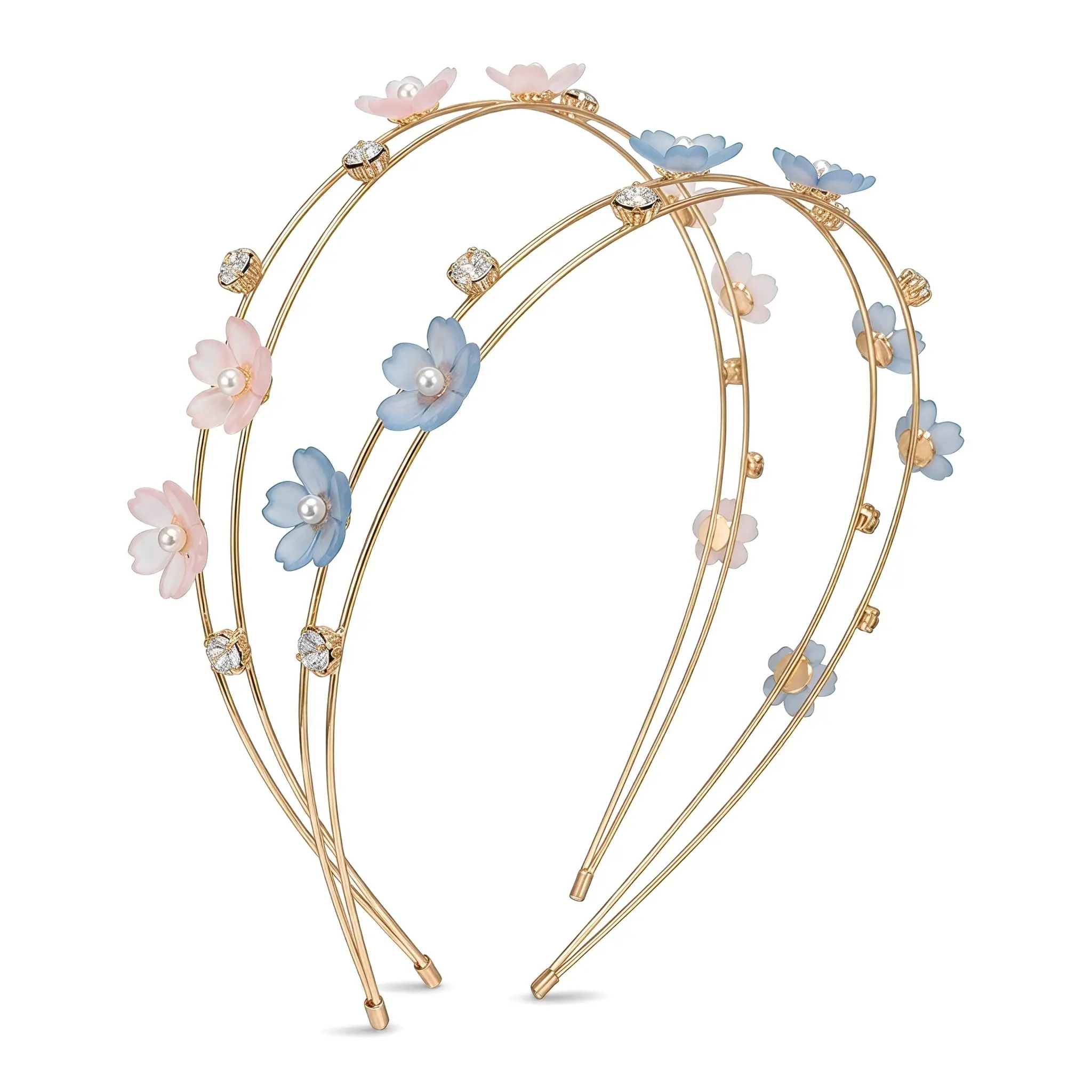 Elegant Jasmine Flower Headband - Lightweight Hoop, One Size Fits, Soft Cozy for Females, Wedding Bridal Party Formal & Casual Events, Princess Crown Hair Accessory