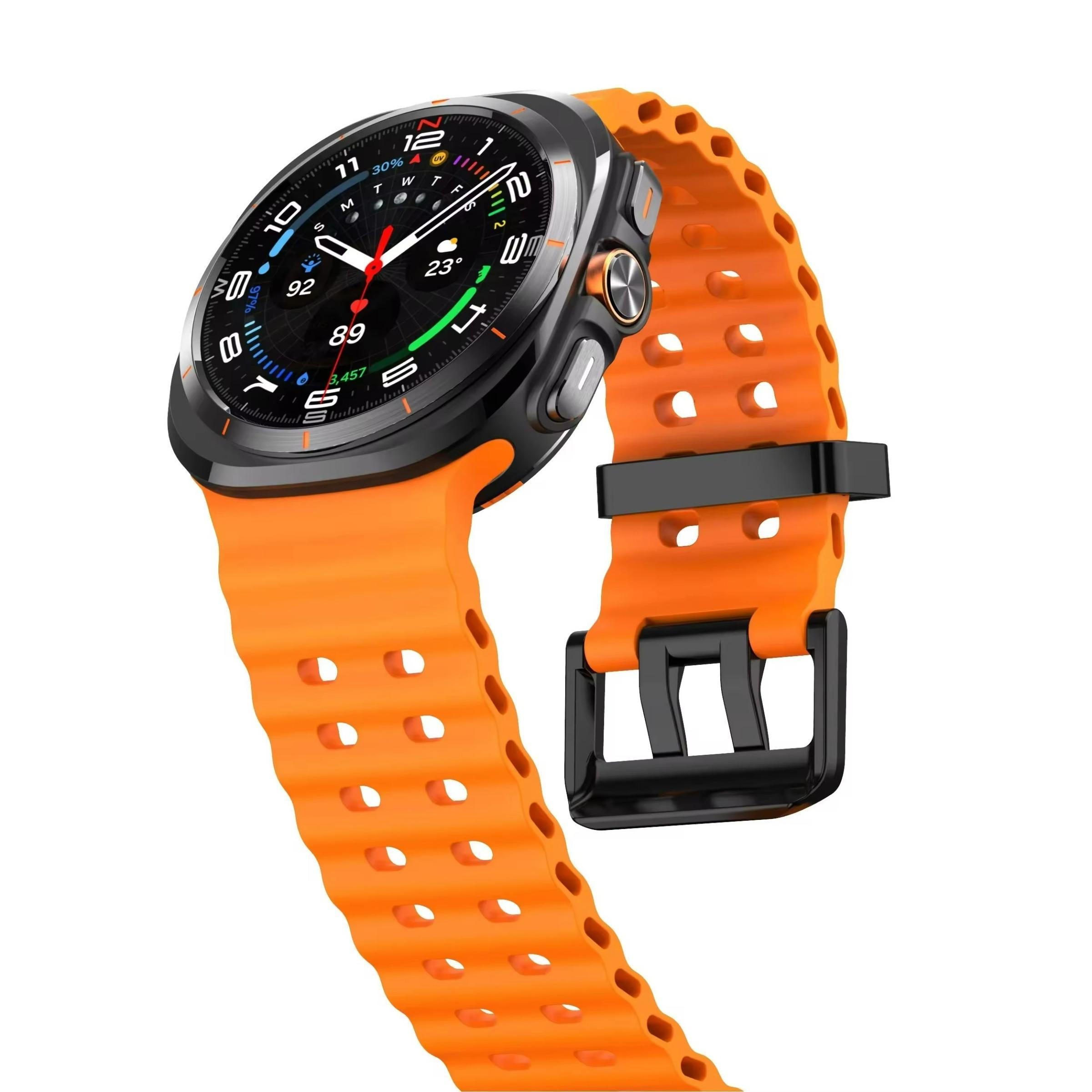 Durable Silicone Sport Band, Adjustable Wearable Replacement Strap for Samsung Galaxy Watch 7/Ultra, Fashion Tech Accessories