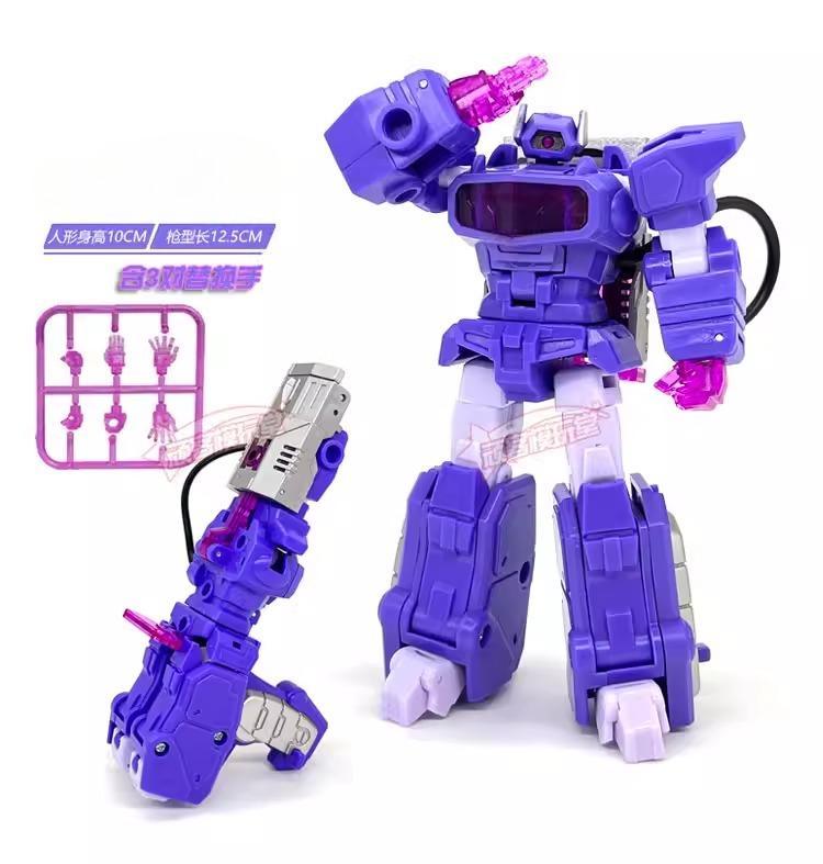10cm Transformable Toy Shockwave Soundwave Powerglide Small Scale G1 Animated Robot Model Figurine Boy Gift