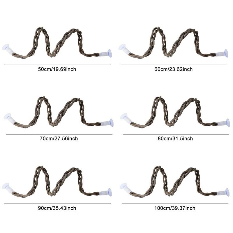 Reptile Climbing Tree Vine Stand with Suction Design, Realistic Scenery Fake Climbing Frame for Snakes Lizards Geckos, Pet Toy