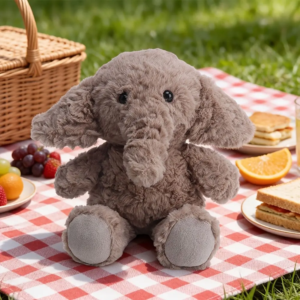 Elephant Animal Plush Toy, Soft Cartoon Elephant Stuffed Animals, Cute Home Decor, Perfect Gift for Kids, Unisex Plushies