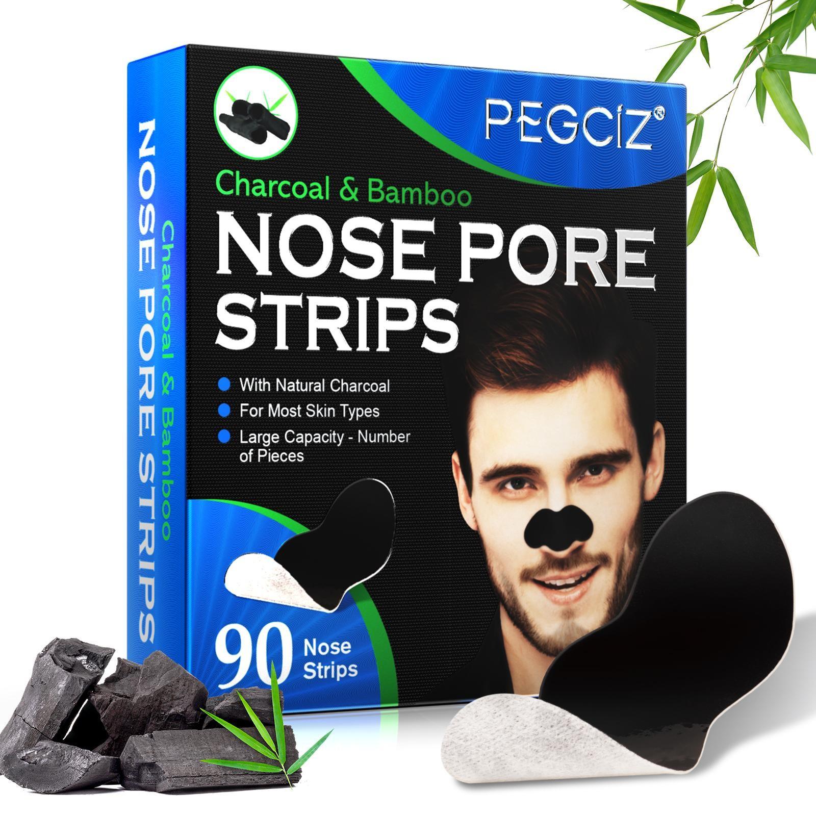 Pegciz Blackhead Remover Nose Patches 90pcs, Nose Pore Patches, Men's Acne Treatment Mask, Effective Skin Care Solution, Long-Lasting Use