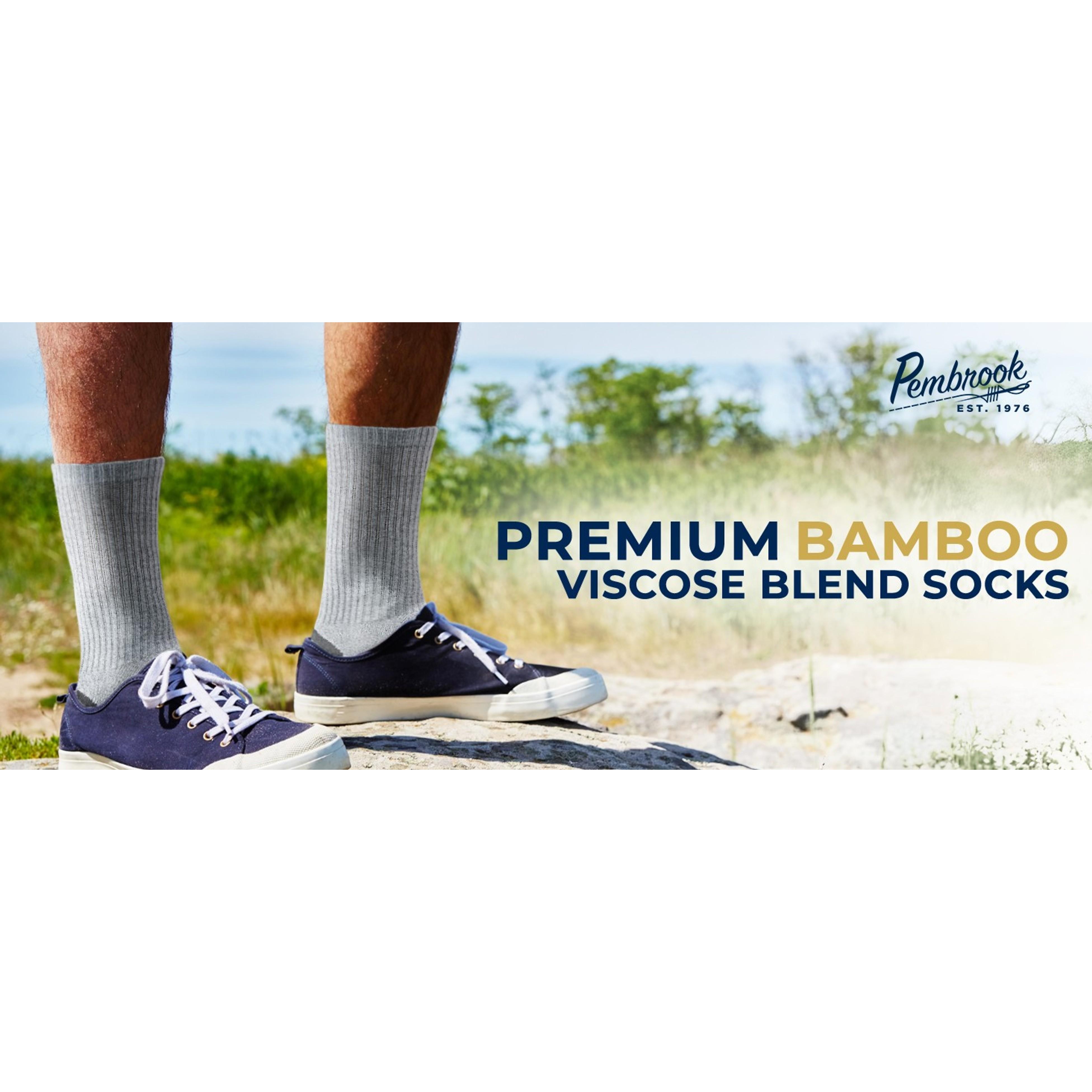 3 Pairs Bamboo Viscose Men's Socks - Premium Crew Work Socks, Moisture Wicking Socks for Hiking & Work BootsGift 3 Pairs Bamboo Viscose Men's Socks - Premium Crew Work Socks, Moisture Wicking Socks for Hiking & Work BootsGift