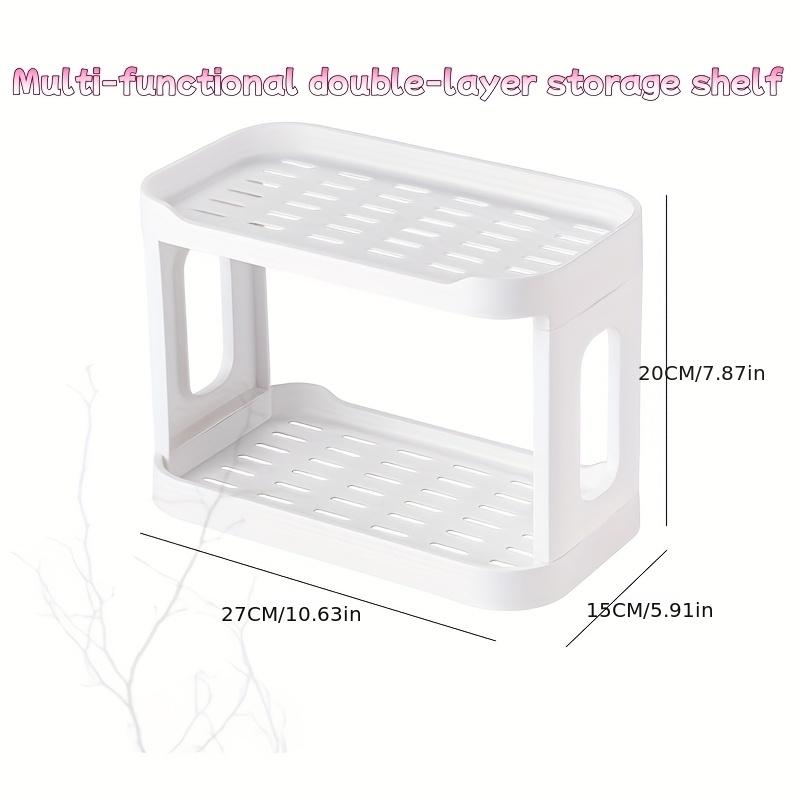 2-Tier Bathroom Counter Organizer, Space-Saving Storage Rack for Vanity, Toiletries & Makeup in Bathroom & Kitchen Counter