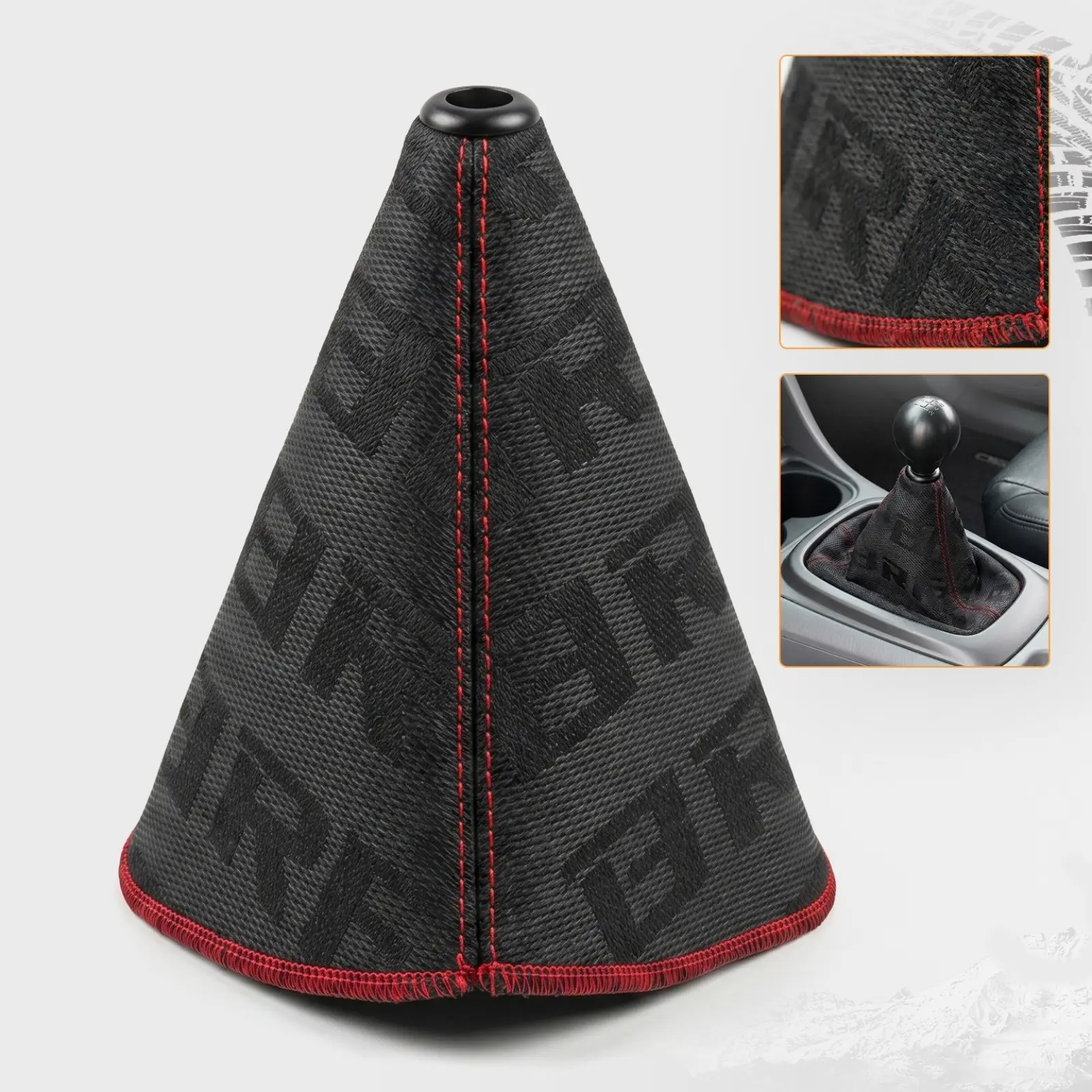 Universal Black Gear Shift Boot Cover Manual Automatic Shifter Trim
