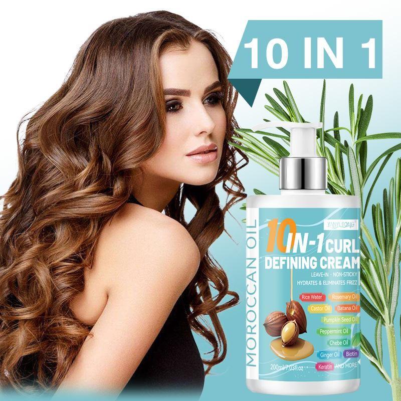 200ml 10-in-1 Curl Cream | Combines multi-benefit care with lightweight styling to help moisturize curls, reduce dryness and frizz, enhance curl definition and bounce, and leave hair softer and easier to manage for daily care and styling.