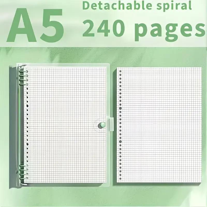 [Waterproof Loose-Leaf Notebook] Waterproof & Moisture-Proof 240-Page A5 PVC Transparent Loose-Leaf Durable Drawing Notebook | Replaceable Refillable Binder for Daily Writing, Office, and Study Use