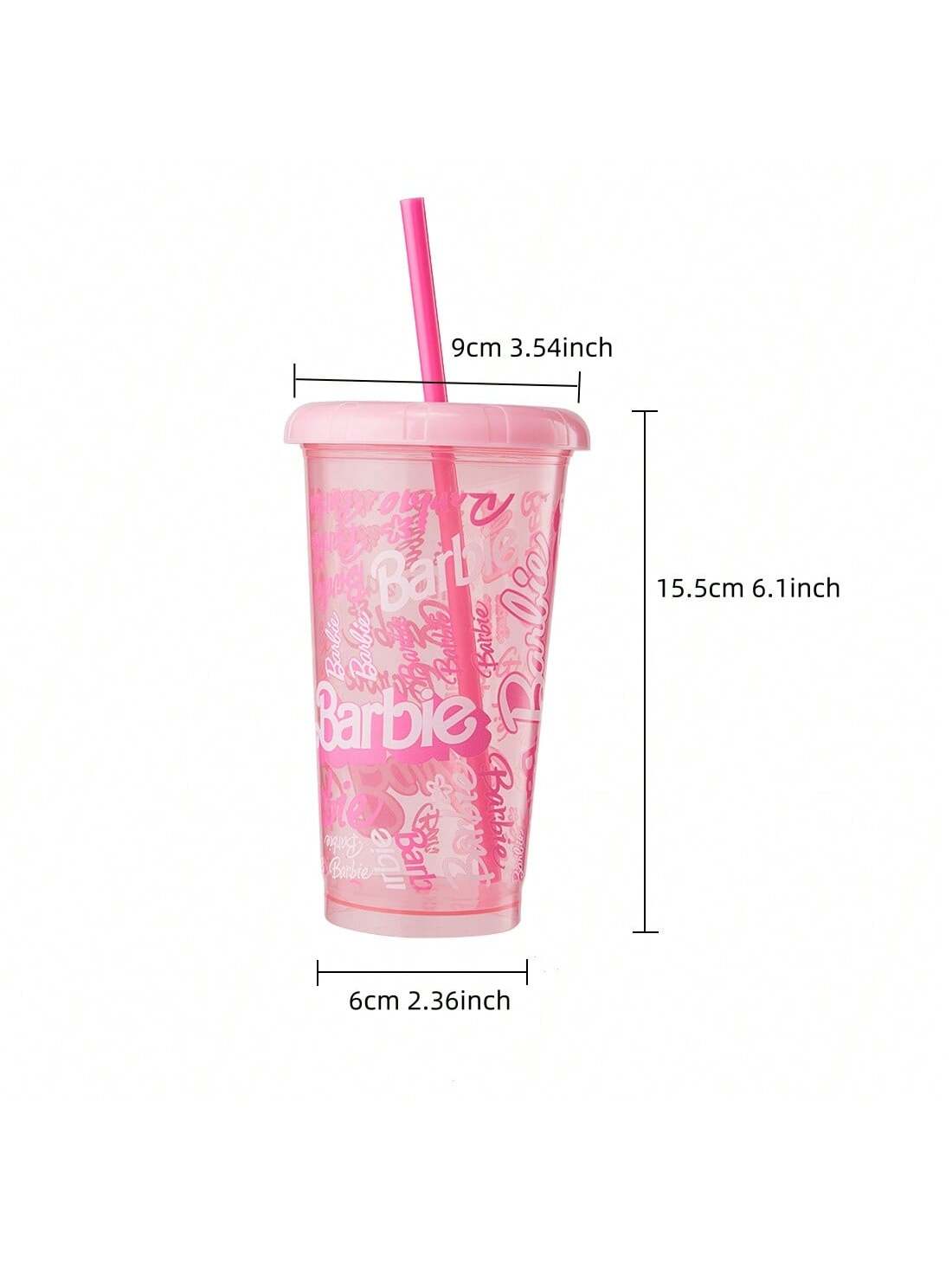 [Holiday Special]Barbie Daylight Shine Series 520mL (18oz) Plastic Beverage Bottles - 4 Pack, Durable PP and Silicone Rubber, Birthday Gifts, Halloween Gifts, School Gifts Cup Tumbler  springtok,cozyvibes