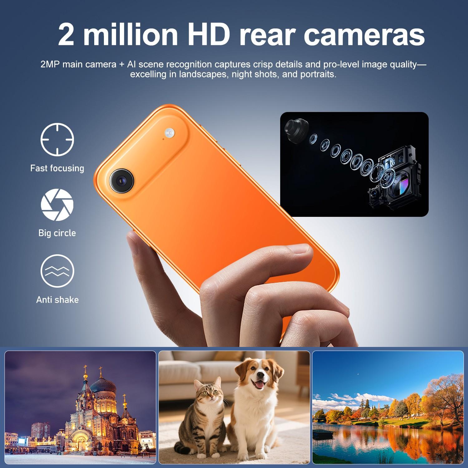 U17 Pro Mini Phone, 2gb RAM + 16GB Storage, Android 10.0 Processor, 4-Core Battery 1750mah, 3.75 Inch Display, Dual Sim Card Support