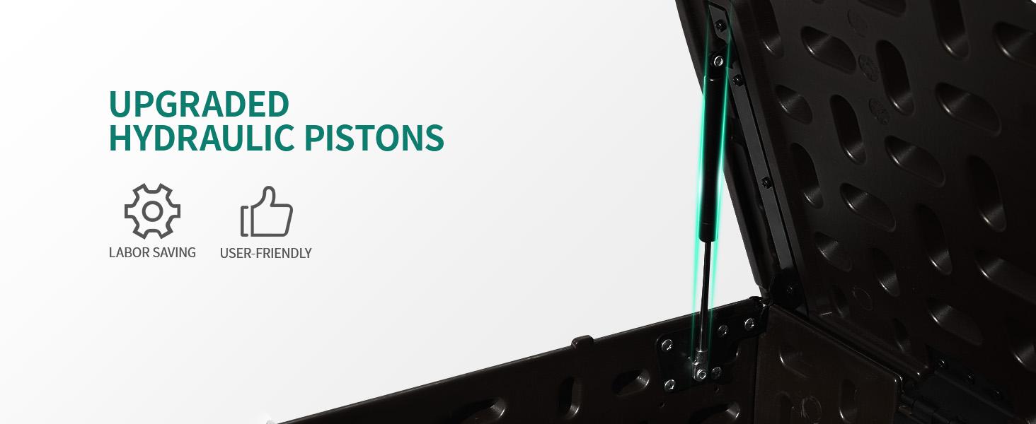 DWVO 90 Gallon Large Deck Box with Side Handles, Outdoor Double-Wall Storage for Patio Furniture Cushions, Garden Pool Accessories, Water Resistant & Lockable