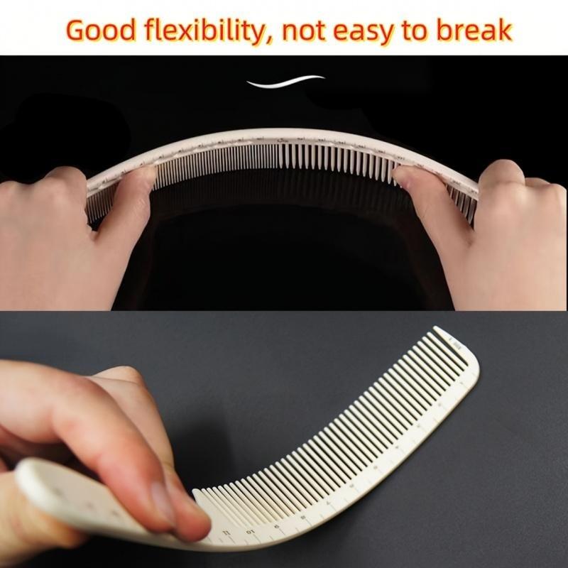 Professional Comb Set 6-Piece, Durable Haircut Tools for Salon and Home Use, Precision Cutting with Measurement Marks