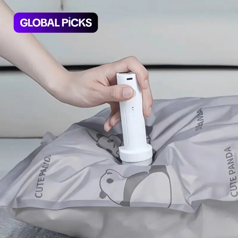 Wireless Electric Vacuum Pump for Storage Bags, Portable USB Rechargeable Sealing & Compression Bag Pump, Travel Organizer Vacuum Pump, Vacuum Packing Pump
