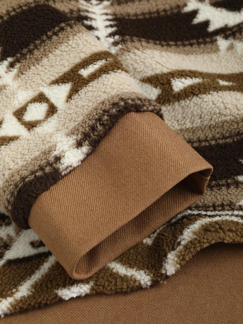 Autumn Winter New Fashion Women's Ethnic Style Plush Casual Coat Jackets, Woven Moderate Thick Fabric, Fitted Spring & Fall Outerwear