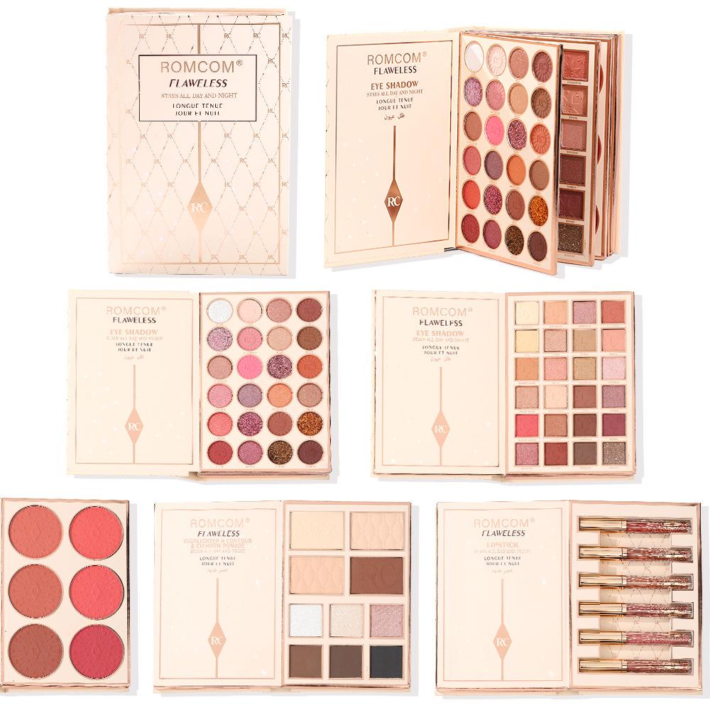 Book Style Makeup Palette Set, Eyeshadow Blush Highlight & Liquid Lipsticks, Portable Full Face Cosmetic Kit, Ideal Gift for Ladies, Makeup Sets