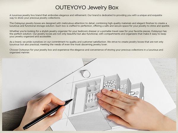 OUTEYOYO Handmade jewelry boxes, exquisite handicrafts, artworks in the room, and can also be sold in high-end jewelry stores Organiser Transparent christmas 2024 ornament