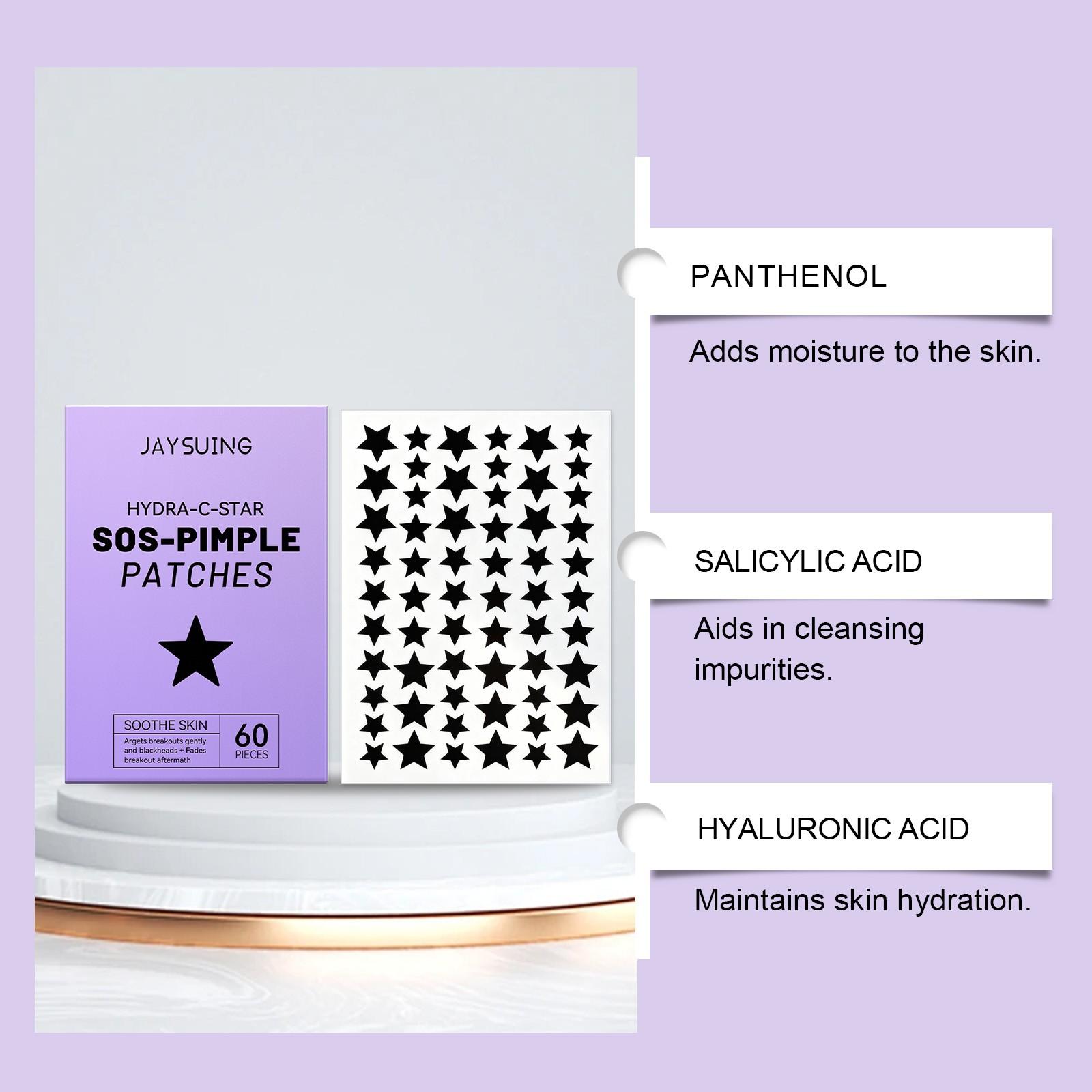 Jaysuing Star Acne Patch | Cute Star Design Covers Acne & Gentle Care for Blemish Skin