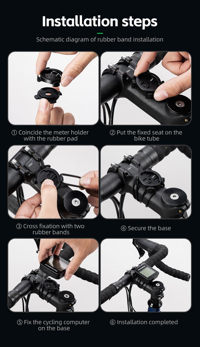 ROCKBROS GPS Bike Computer Accurate Wireless Speedometer with Backlight