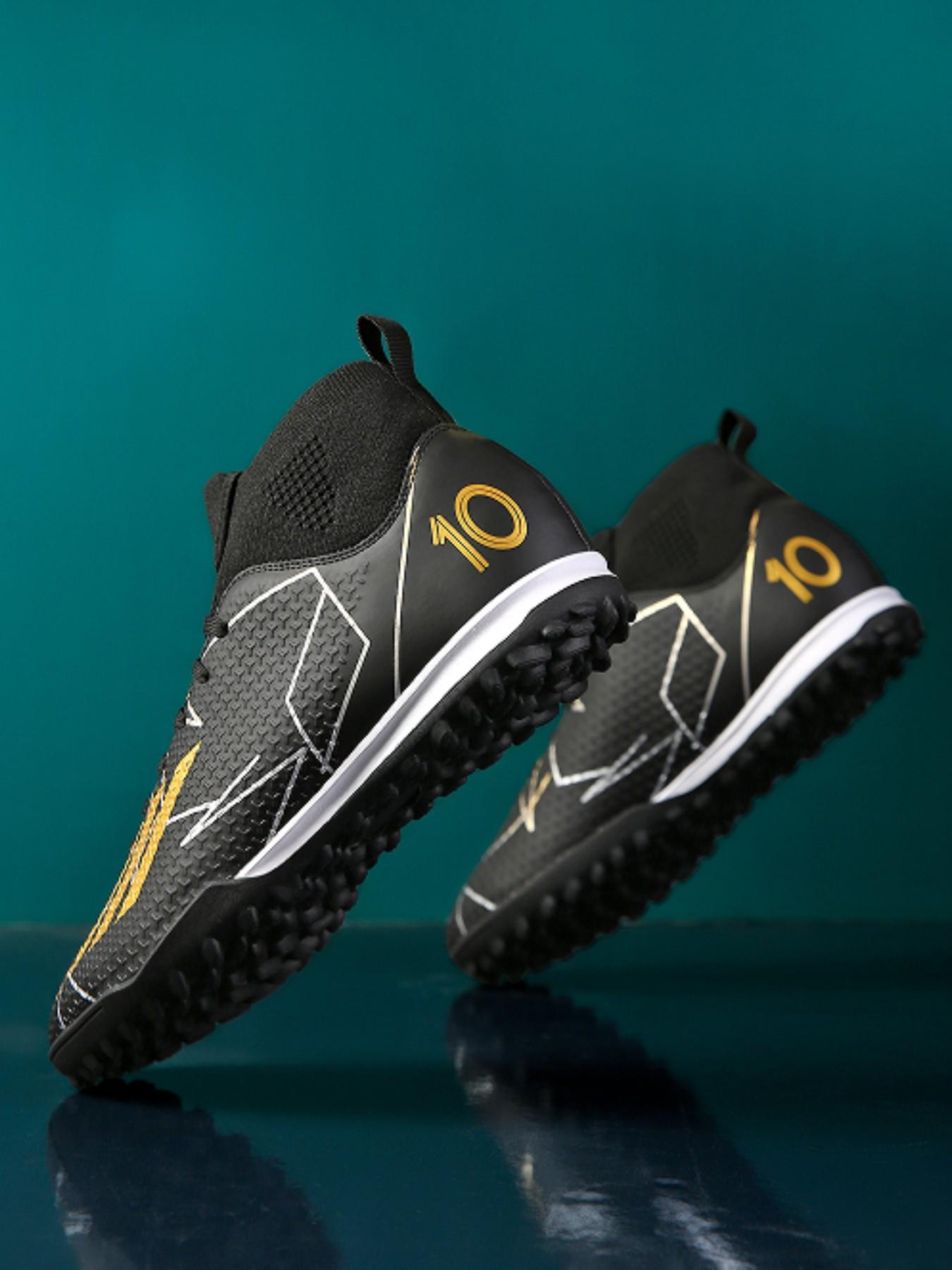 New Unisex Soccer Shoes, World Cup Ag Long Studs Anti-Slip Training Boots, Outdoor Grass Football Cleats, Professional Sports Footwear