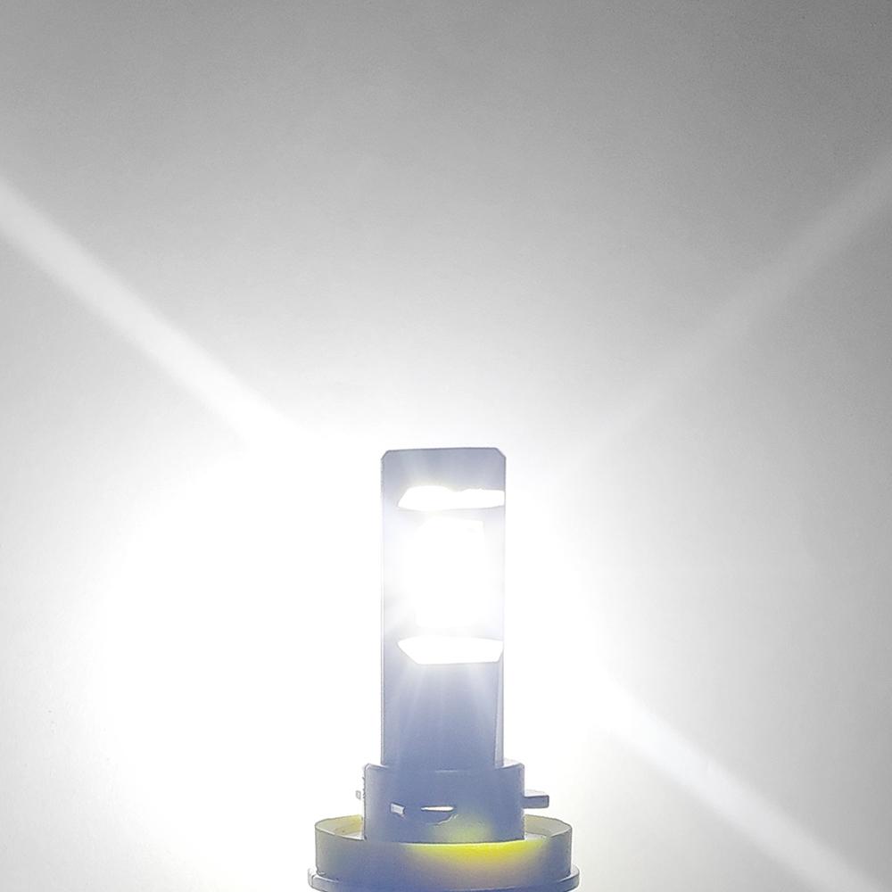 AUXITO H11 H8 H16 LED Fog Light Bulbs, 600% Brightness 6500K Cool White Driving Fog lights, 1:1 Mini Size Front headlight Lamps, Non-polarity, Play and Plug (Pack of 2)