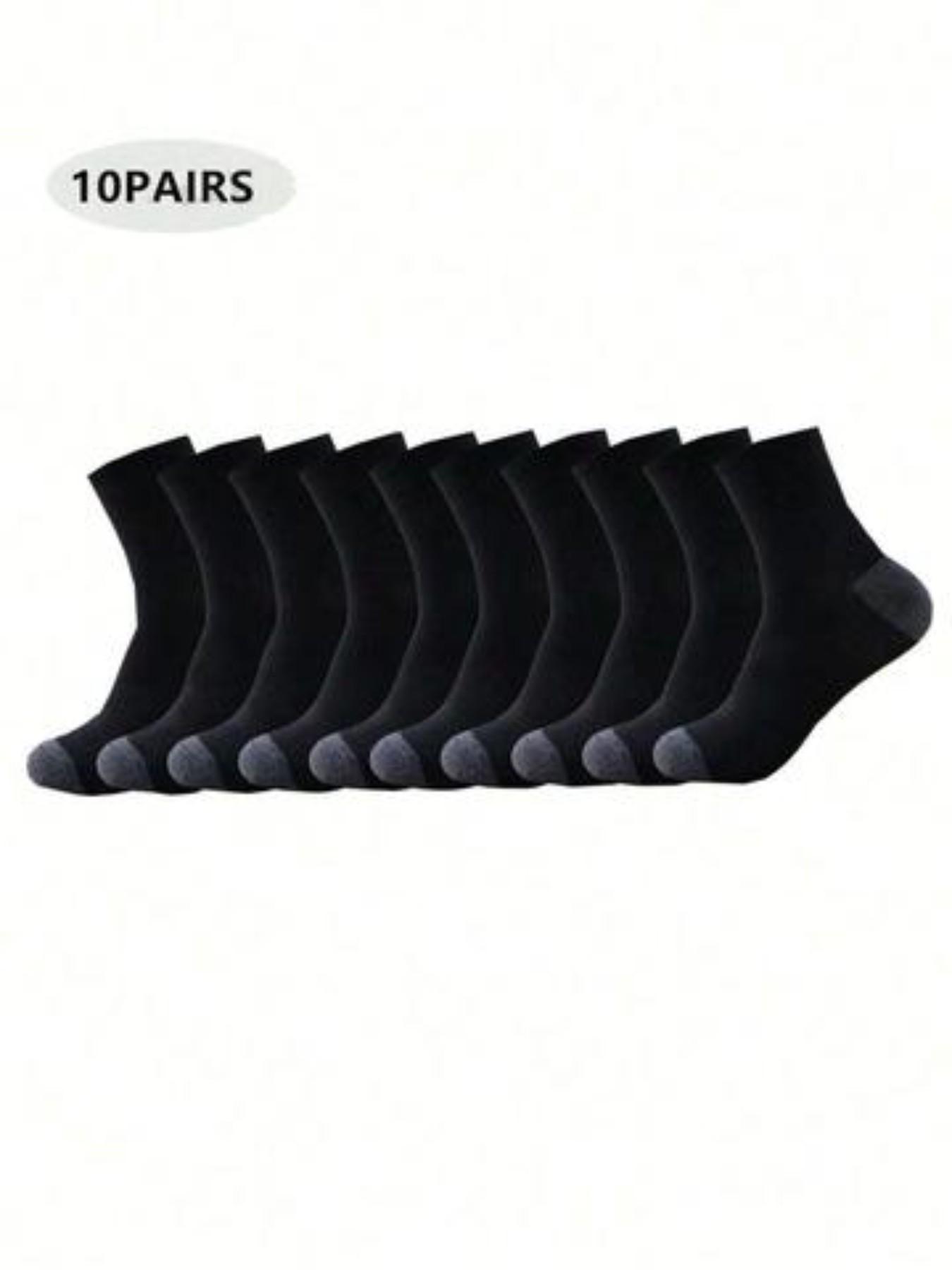 Men's Mid-Calf Socks, Breathable Sweat-Wicking Comfort, Business Casual Wear, Solid Colors, All-Season Teenager Socks