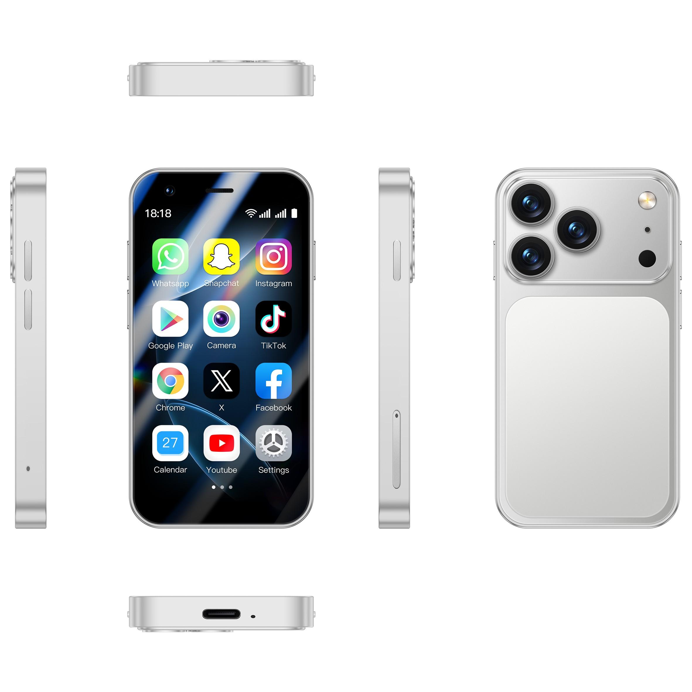 3-inch Android Mini Portable Smartphone, 2GB+16GB, 64GB TF Expand