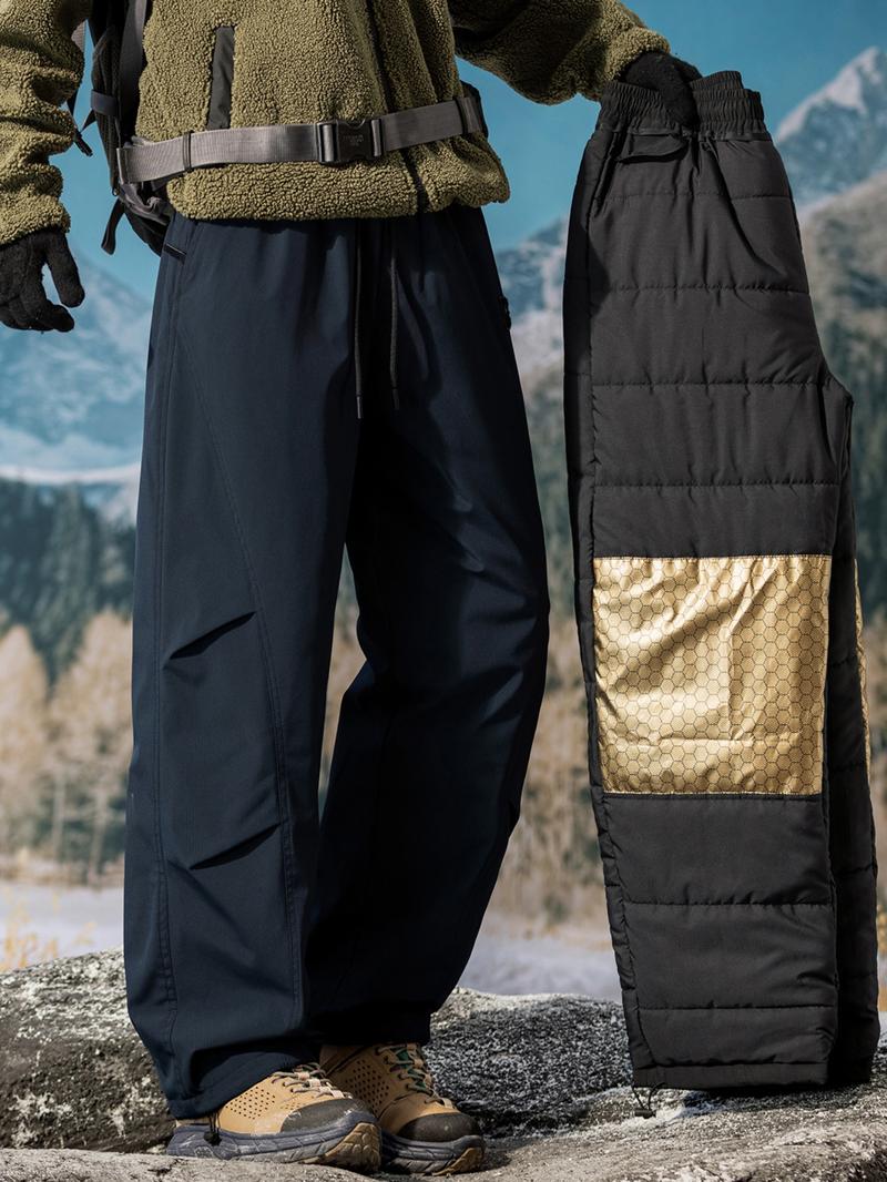 Men's Ultra-Thick Fleece Graphene Heated Winter Ski Pants, Essential Snowboarding Gear, Warm and Comfortable Winter Clothing