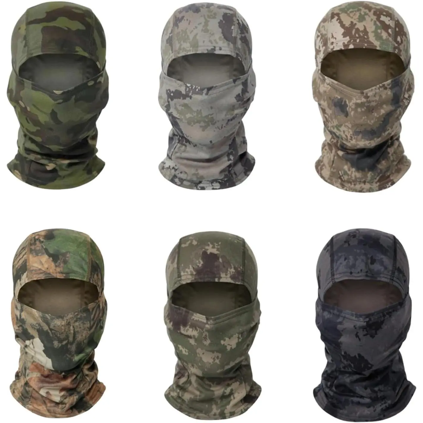 Full Face Balaclava Ski Mask - UV Protection Windproof Lightweight Cooling Breathable Shiesty Camo Face Cover for Men, Motorcycle Hunting Outdoor Sports, Full Face Mask