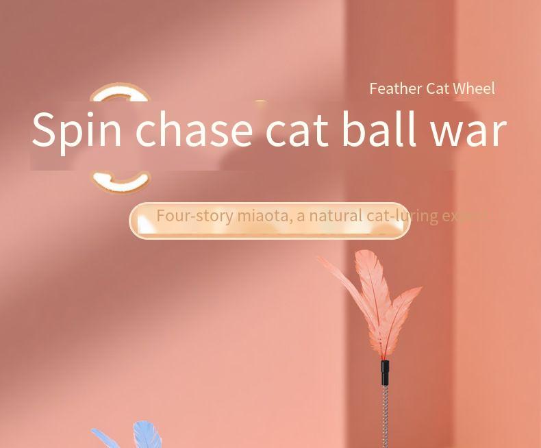 Three-Layer Cat Turntable Toy, Indoor Cat Educational Game Track Tower, Interactive Ball Toy, Three-Color Exercise Game