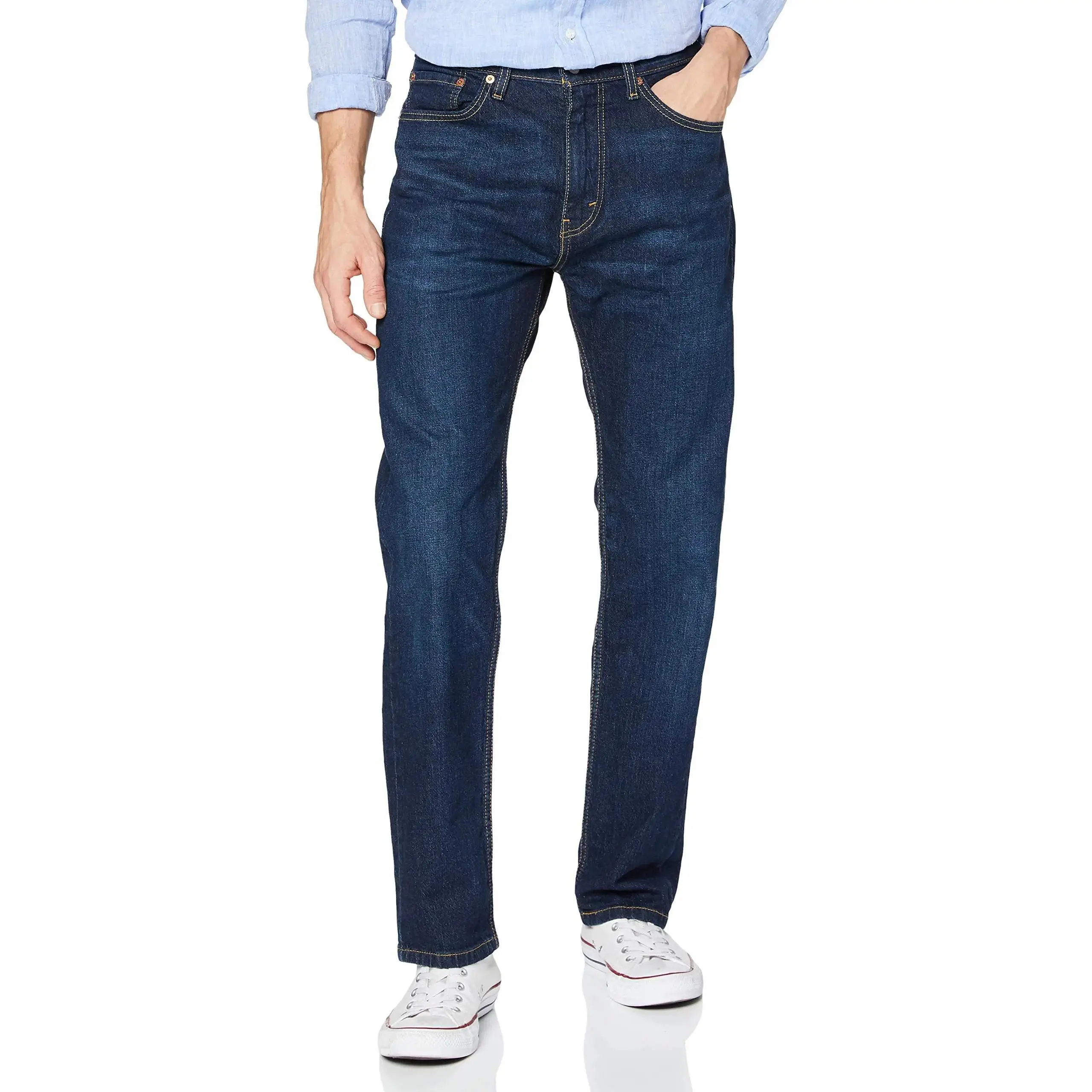Levi's Men's 505 Mid Rise Regular Fit Straight Leg Full Fit Jeans Heavyweight