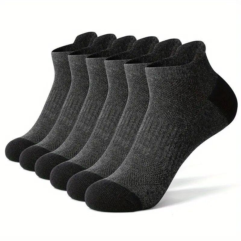 Large size men's short socks mesh breathable ear-lifting sports socks wholesale spring and summer black and white short cotton socks