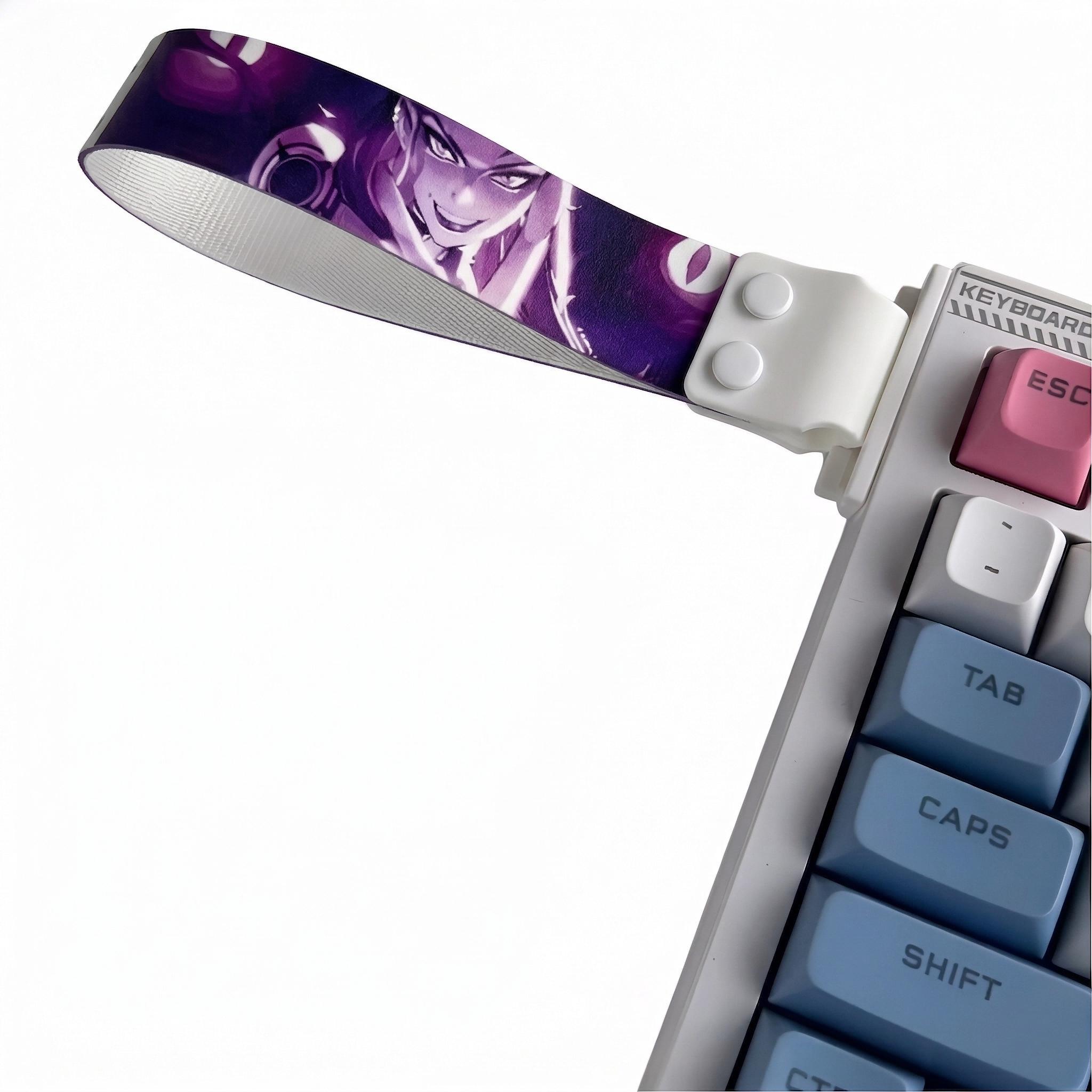 Anime Cartoon Keyboard Strap, Universal Detachable Decorative Hanging Rope, DIY Cool Keyboard Accessory, Anime Character Print