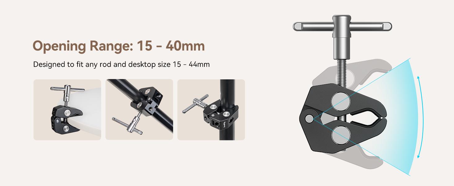 SmallRig Magic Arm w Clamp, Overhead Phone Mount, Flexible Desk Camera Mount & Clamp, Articulating Friction Boom Arm w Thread Adapter, for Light, Webcam, Mic, Action Camera,for Content Creators,Gimbal Stabilizer Tech Gimbal 4766