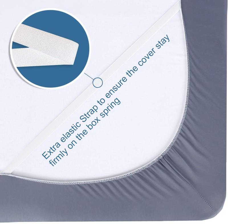 Solid Color Box Spring Cover, Alternative to Bed Skirt, Smooth Elastic Woven Material Wrap Around 4 Sides of The Box Spring, Non-slip Mattress Cover #TiktokshopStockUp